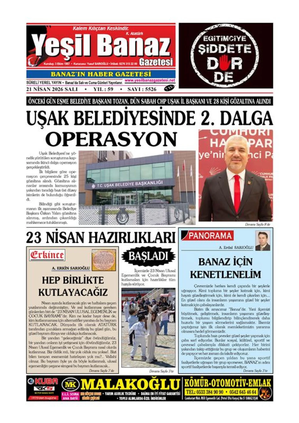 21 NİSAN 2026 SALI