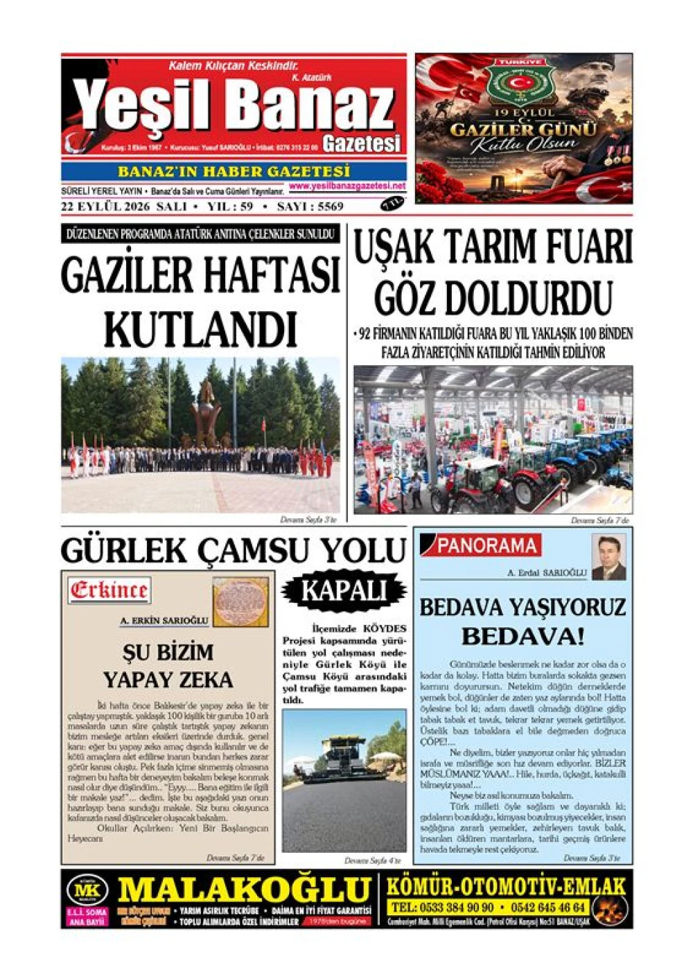 22 EYL&Uuml;L 2026 SALI