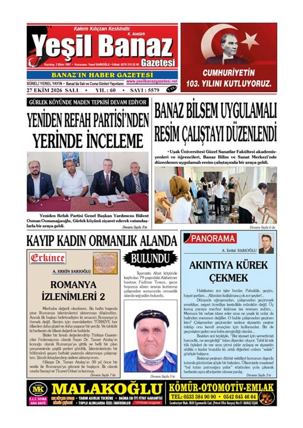 27 EKİM 2026 SALI
