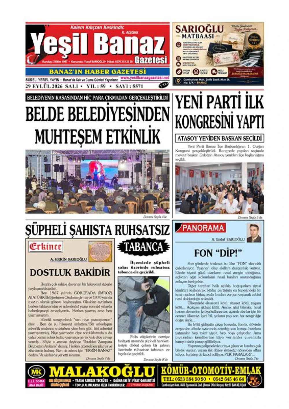 29 EYL&Uuml;L 2026 SALI