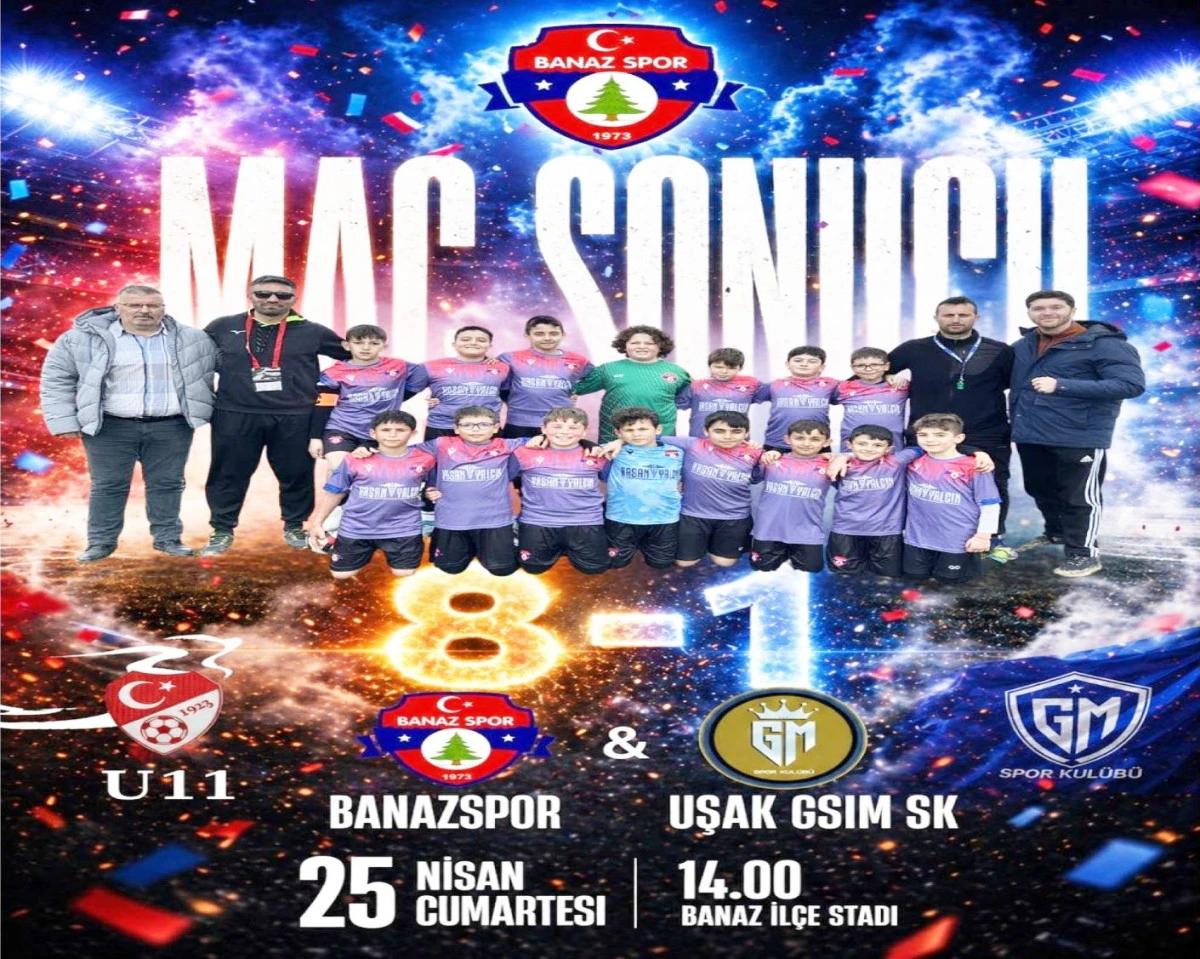 BANAZSPOR U-11 TAKIMINDAN FARKLI GALİBİYET