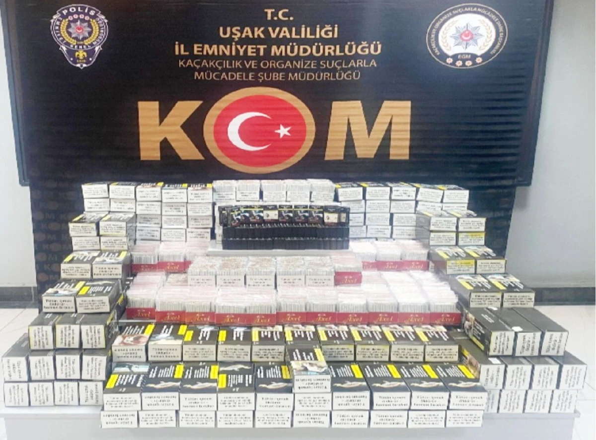 UŞAK&rsquo;TA KA&Ccedil;AK MAKARON OPERASYONU BİNLERCE ADET ELE GE&Ccedil;İRİLDİ